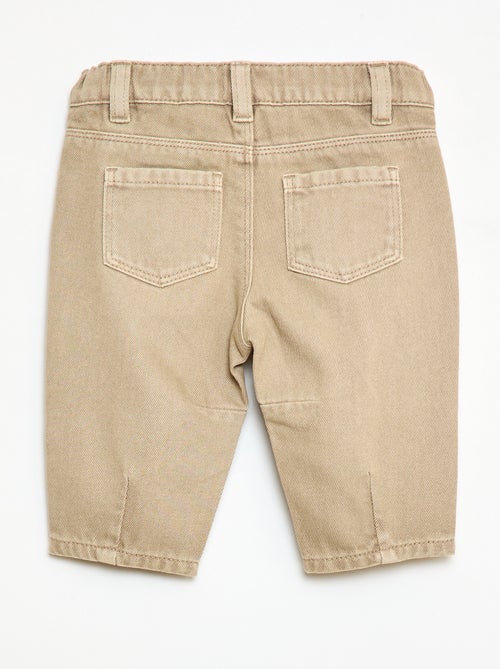 Paperbag-Hose aus Baumwoll-Twill - Kiabi