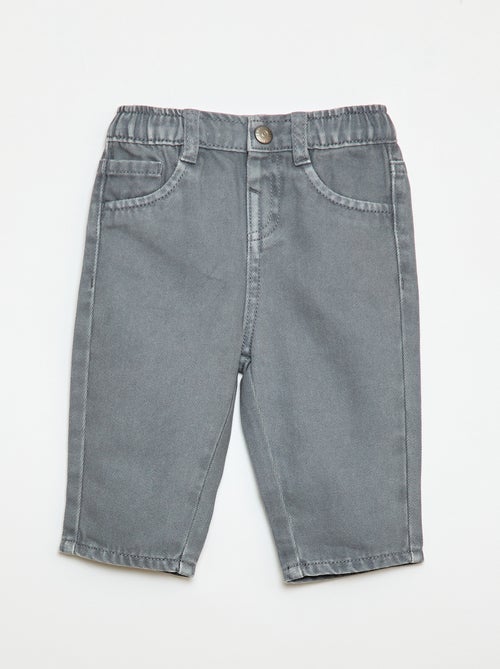 Paperbag-Hose aus Twill in 3/4-Länge - Kiabi