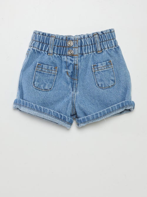 Paperbag Jeans-Shorts - Kiabi