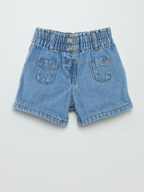 Paperbag Jeans-Shorts - Kiabi