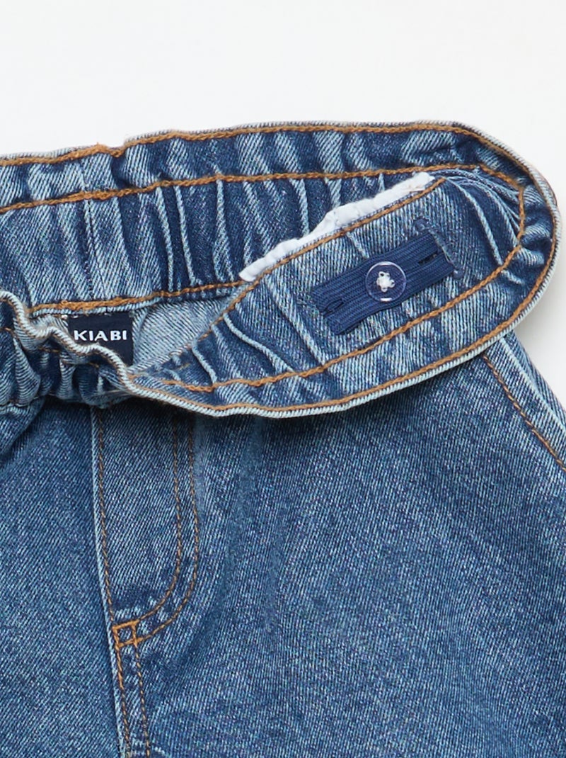 Paperbag Jeans-Shorts Blau - Kiabi