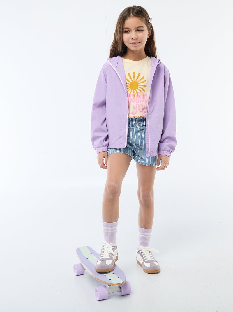 Paperbag Jeans-Shorts Blau - Kiabi