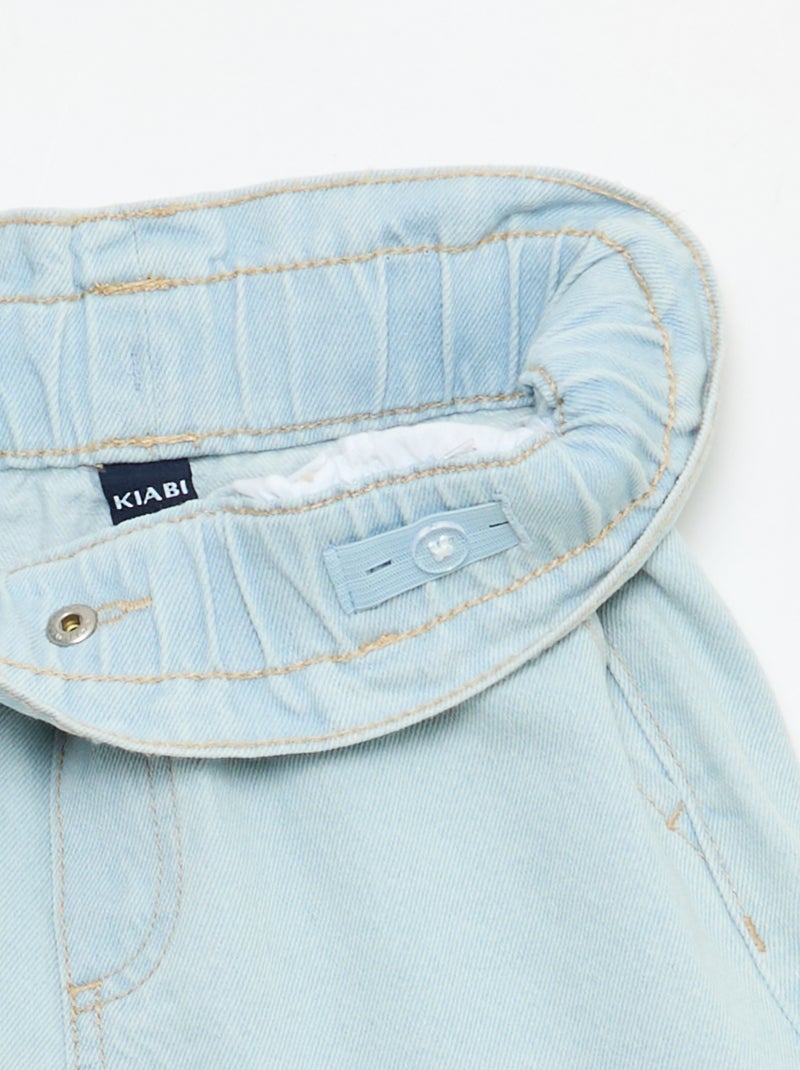 Paperbag Jeans-Shorts Blau - Kiabi