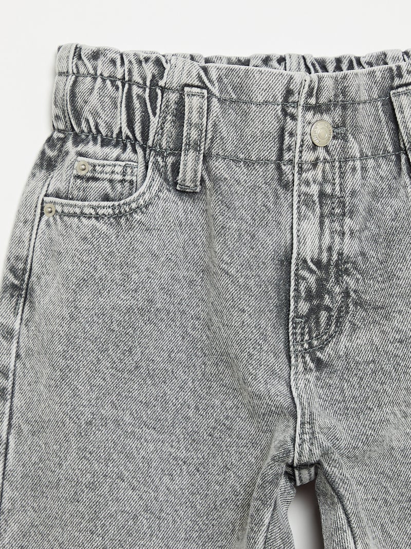 Paperbag Mom Jeans Grey - Kiabi