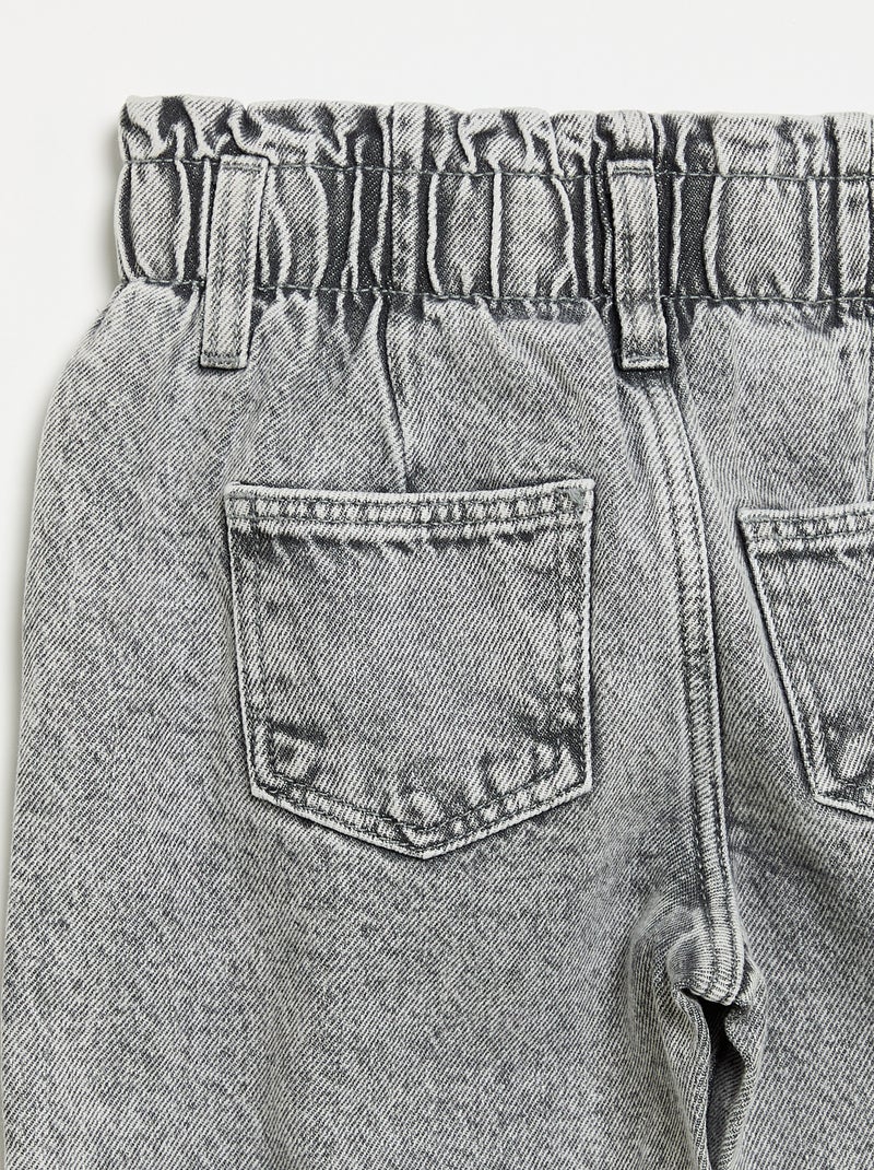 Paperbag Mom Jeans Grey - Kiabi
