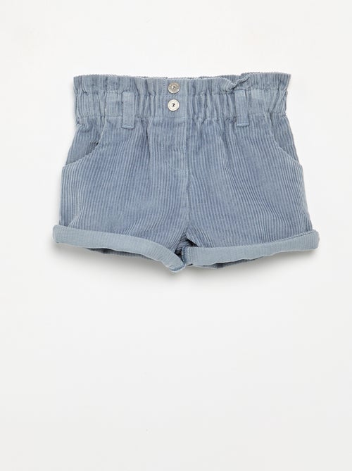 Paperbag-Shorts aus Cord - Kiabi
