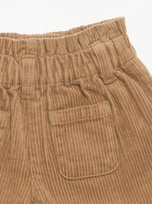 Paperbag-Shorts aus Cord - Kiabi