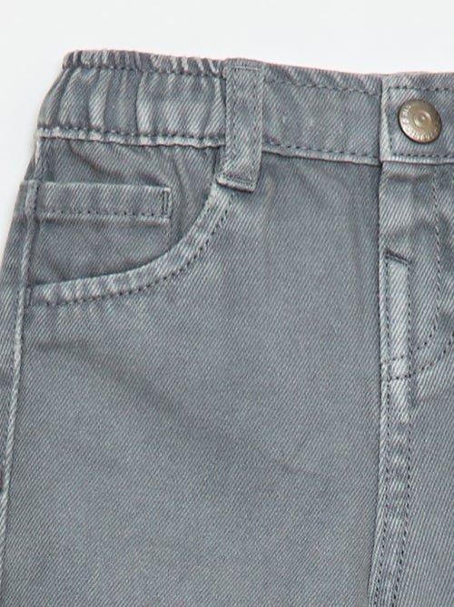 Paperbag twill 3/4 trousers - Kiabi