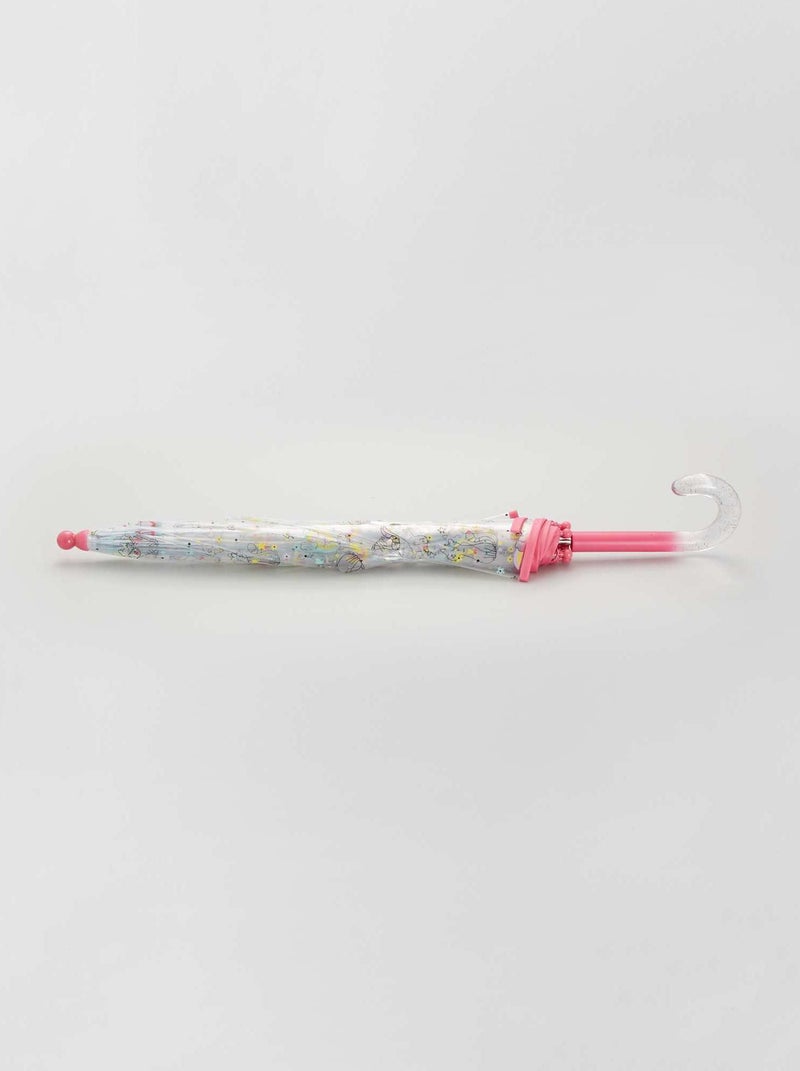 Parapluie transparent 'chat et arc-en-ciel' rose - Kiabi