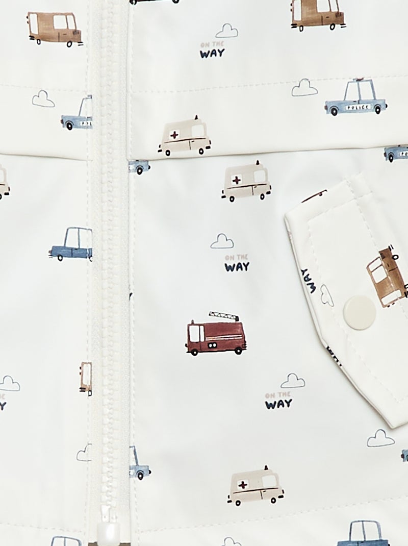 Parka à capuche déperlant Blanc - Kiabi