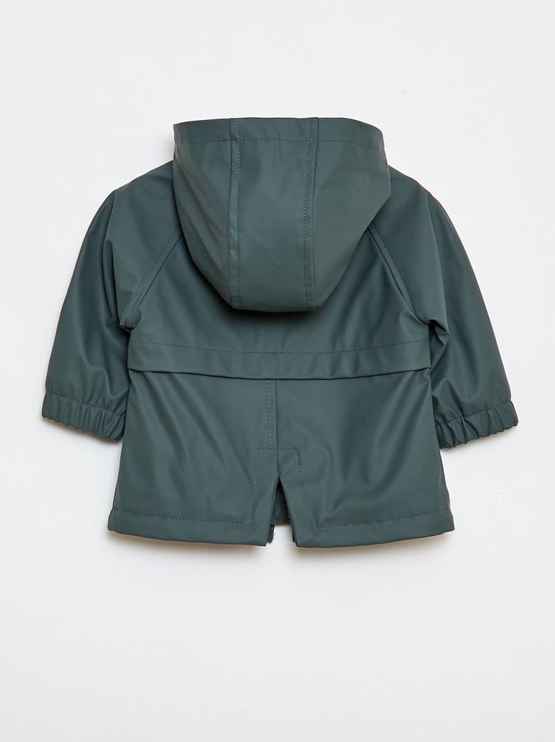 Parka à capuche déperlant Kaki - Kiabi