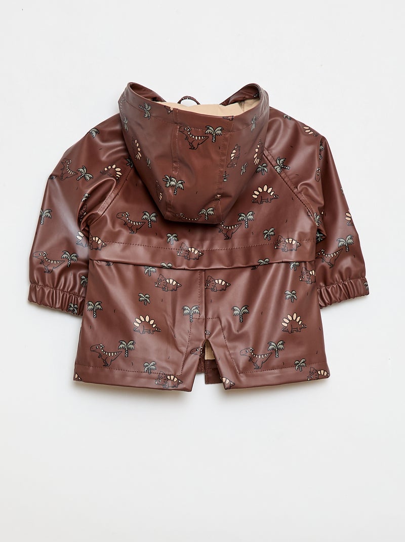 Parka à capuche déperlant Marron - Kiabi