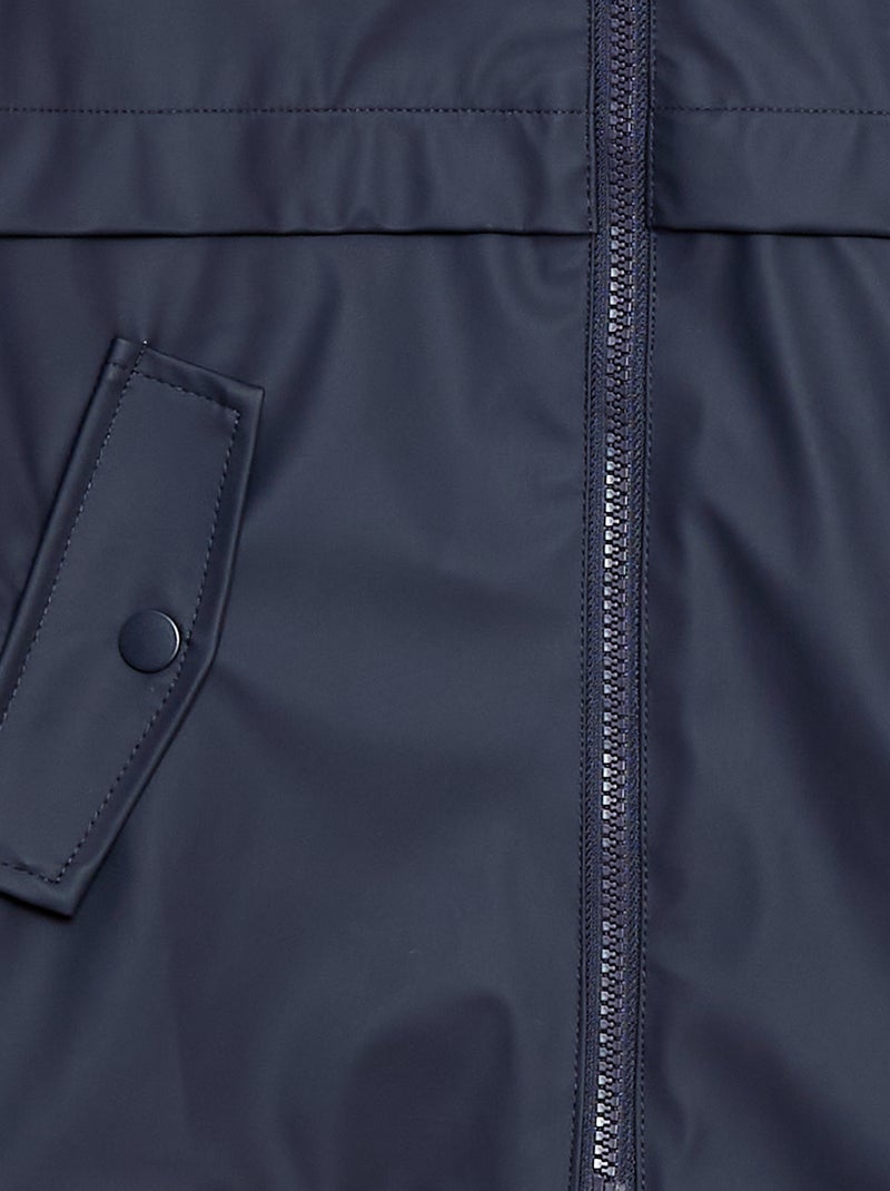 Parka à capuche déperlante Bleu - Kiabi