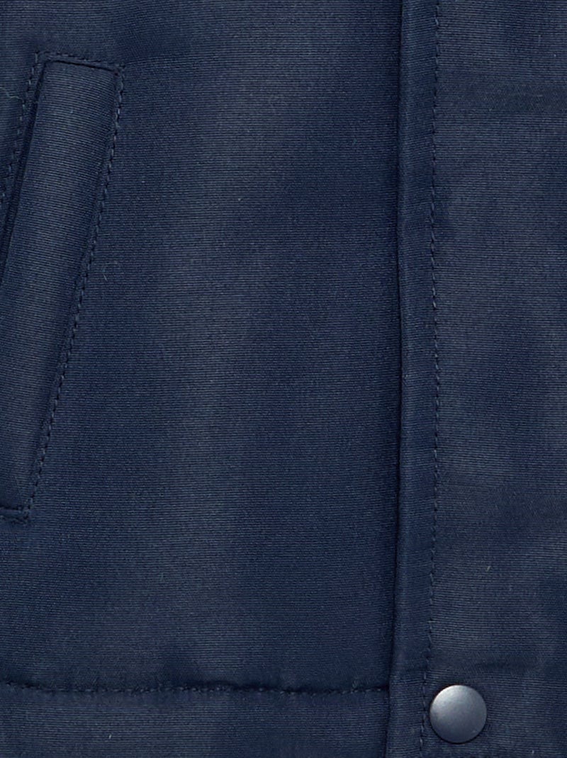 Parka con cappuccio e interno effetto montone Blu - Kiabi