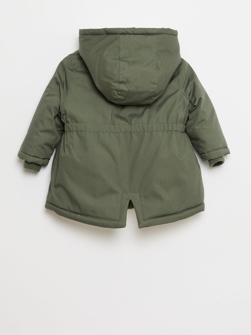 Parka déperlante à capuche Vert - Kiabi