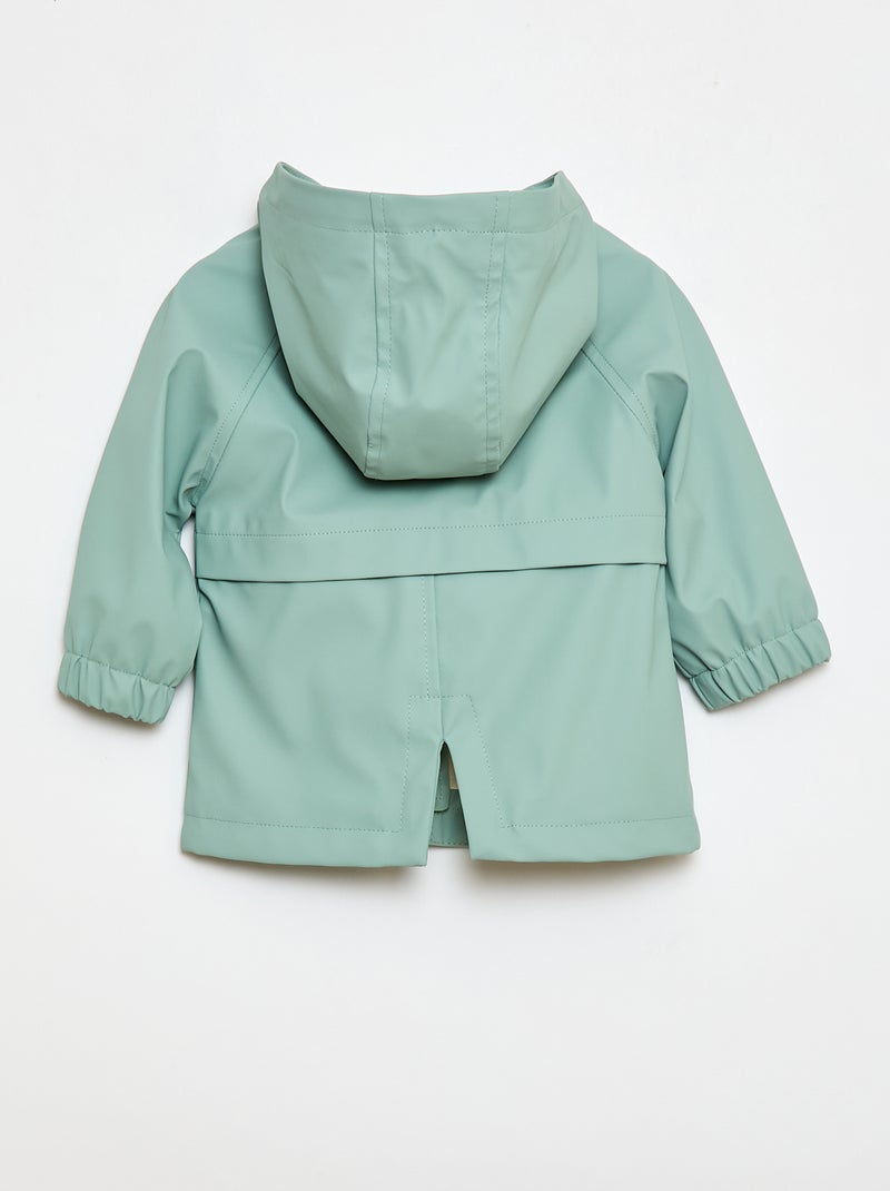 Parka en caoutchouc à capuche Vert - Kiabi