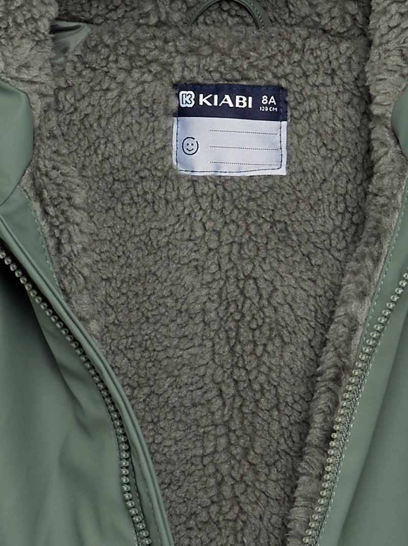 Parka gefüttert in Lammfell-Optik Vert - Kiabi