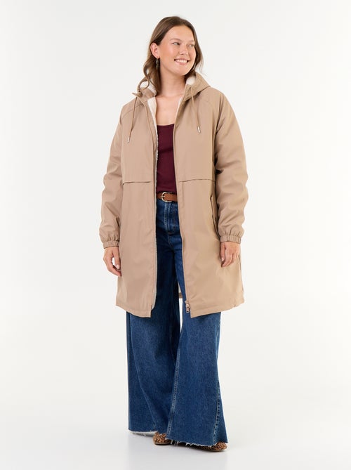 Parka gommato foderato con cappuccio - Kiabi