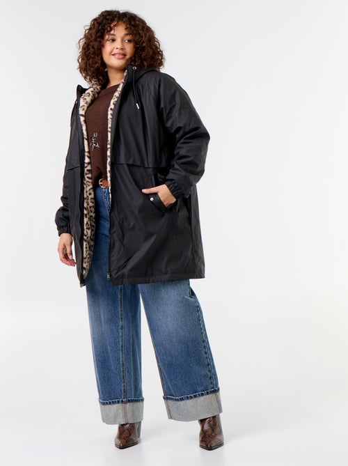 Parka gummy doublée à capuche - Kiabi