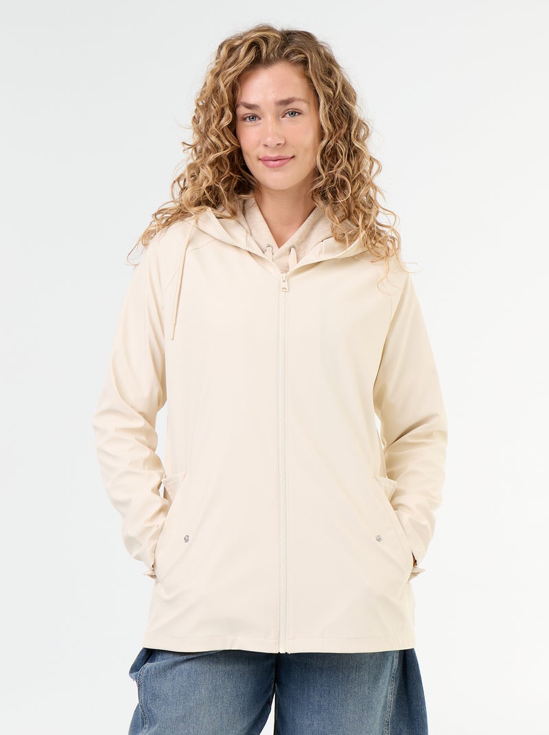 Parka idrorepellente con cappuccio Beige - Kiabi