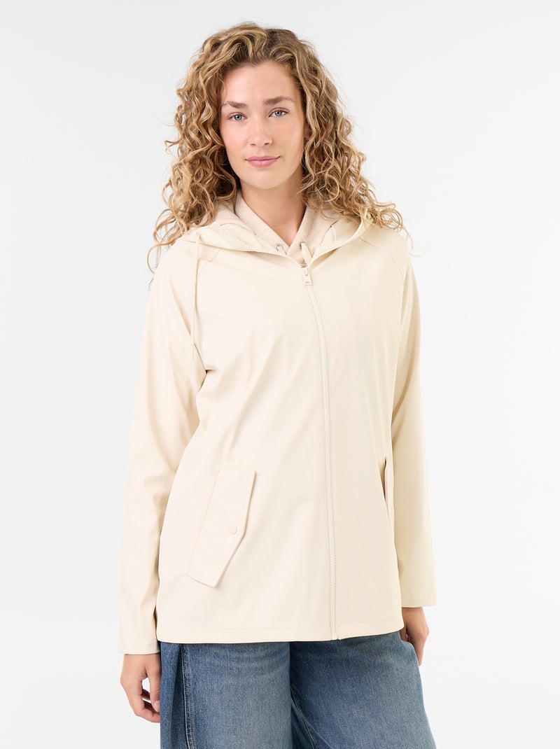Parka idrorepellente con cappuccio Beige - Kiabi