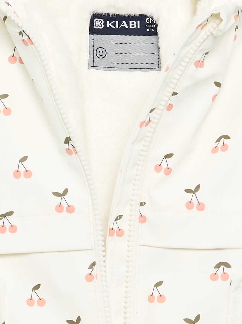 Parka idrorepellente con cappuccio Bianco - Kiabi