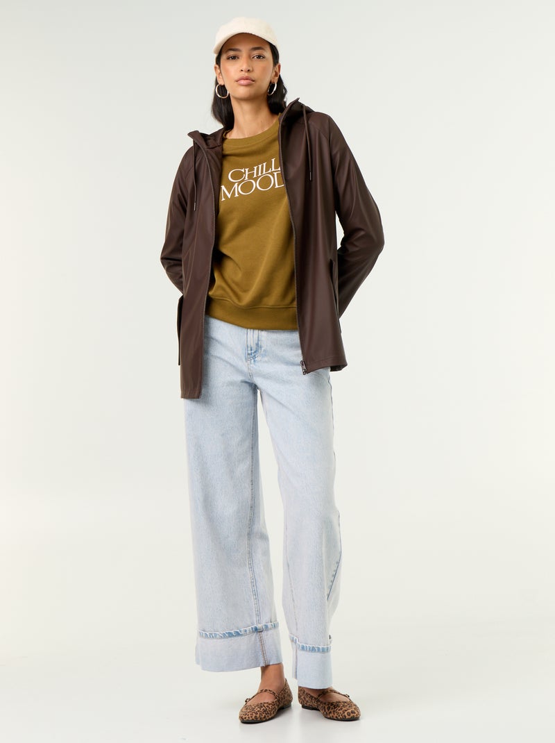 Parka idrorepellente con cappuccio Marrone - Kiabi