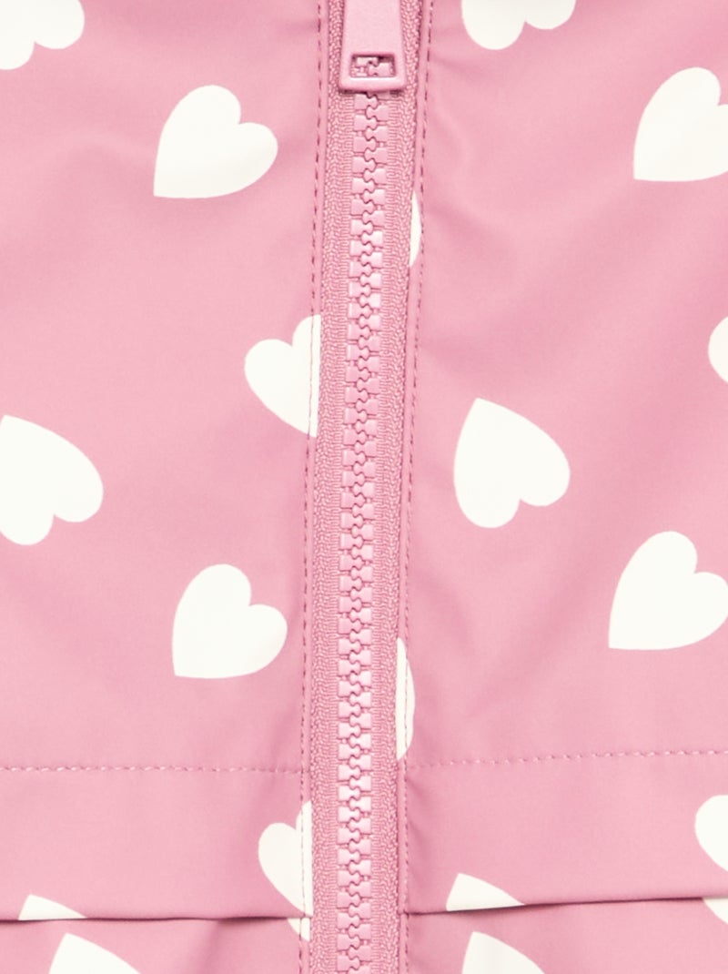 Parka idrorepellente con cappuccio Rosa - Kiabi