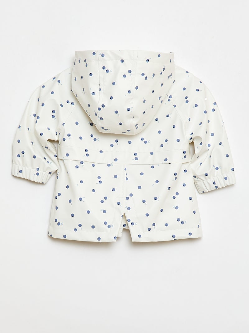 Parka in gomma con cappuccio Bianco - Kiabi