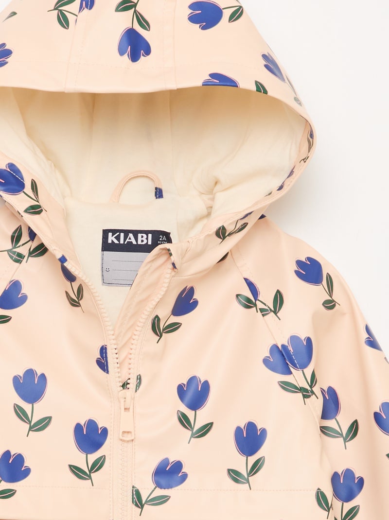 Parka in gomma con cappuccio Rosa - Kiabi