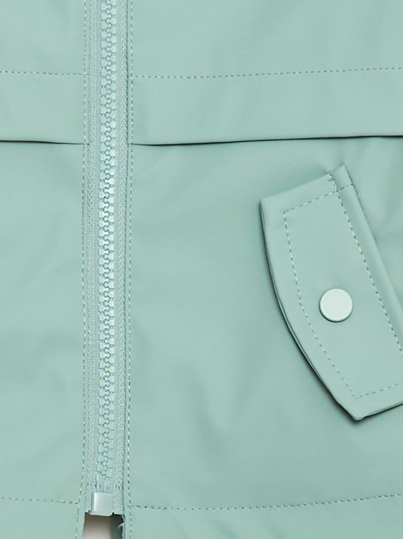 Parka in gomma con cappuccio Verde - Kiabi