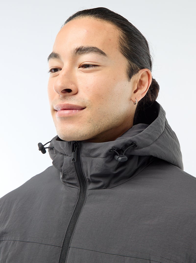 Parka légère à capuche déparlent Noir - Kiabi