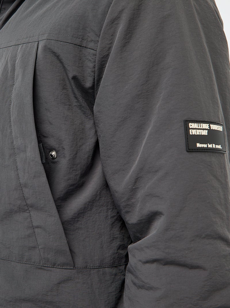 Parka légère à capuche déparlent Noir - Kiabi