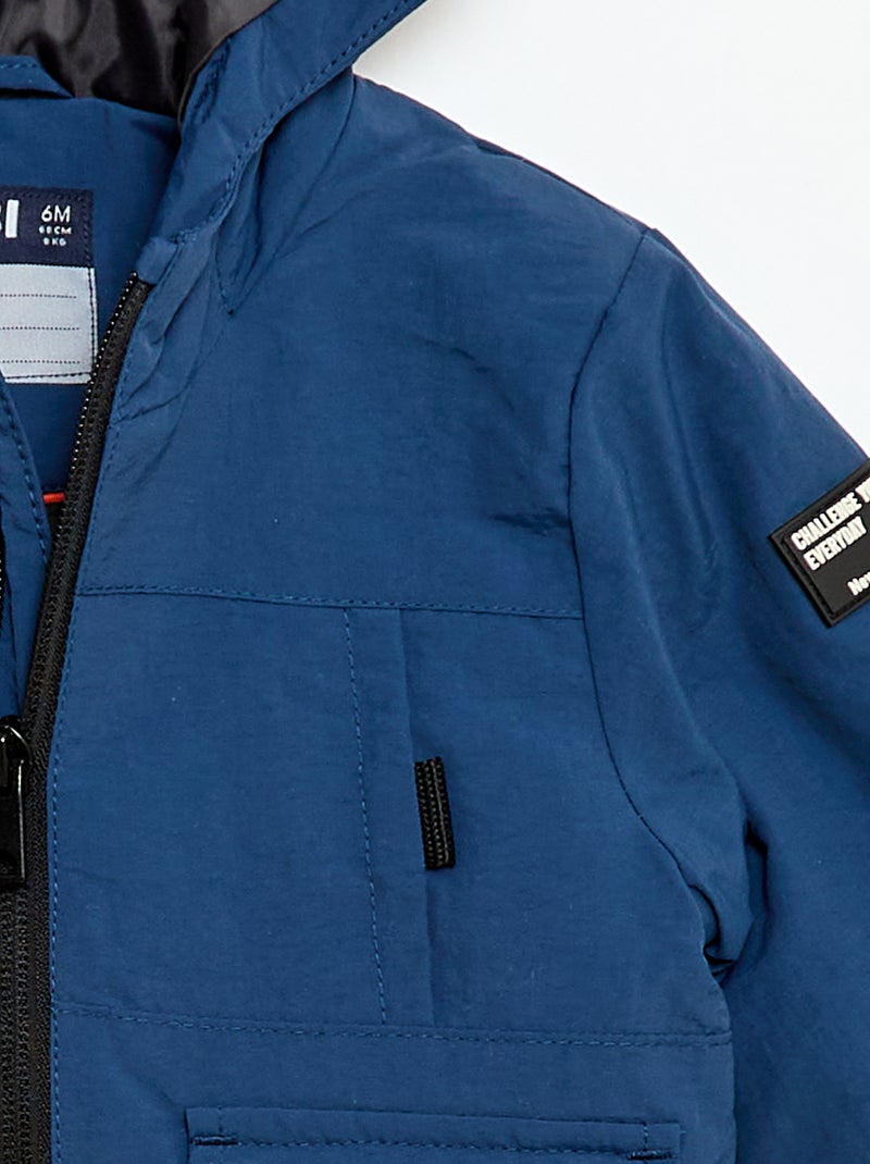 Parka leggera con cappuccio Blu - Kiabi