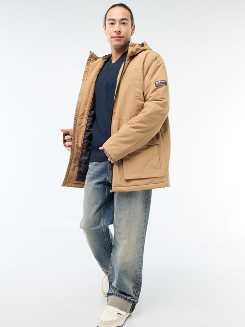 Parka leggera con cappuccio idrorepellente - Kiabi