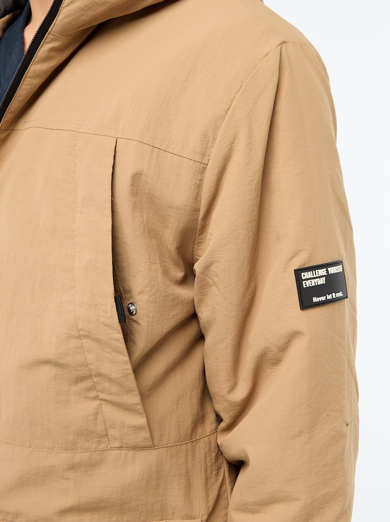 Parka leggera con cappuccio idrorepellente Beige - Kiabi