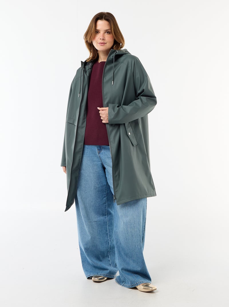Parka longue déperlante Kaki - Kiabi