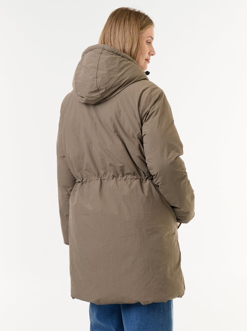 Parka longue matelassée à capuche - Kiabi