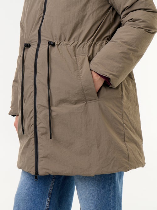 Parka longue matelassée à capuche - Kiabi