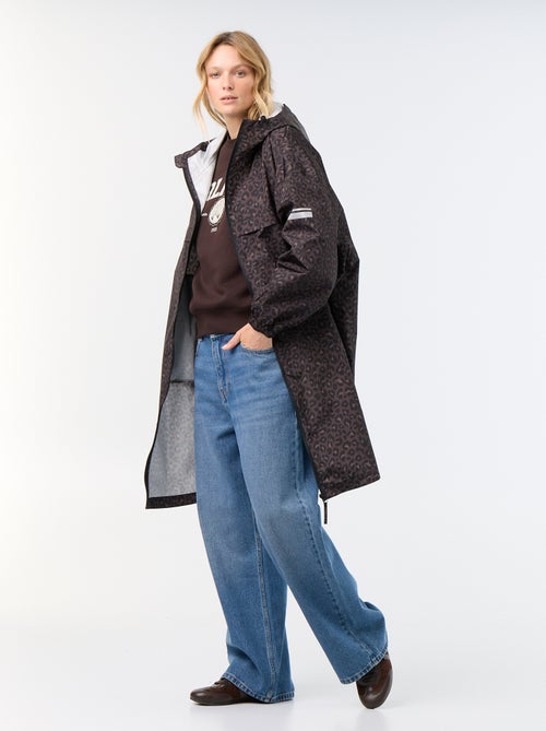 Parka lungo idrorepellente con cappuccio - Kiabi