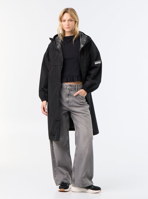 Parka lungo idrorepellente con cappuccio - Kiabi
