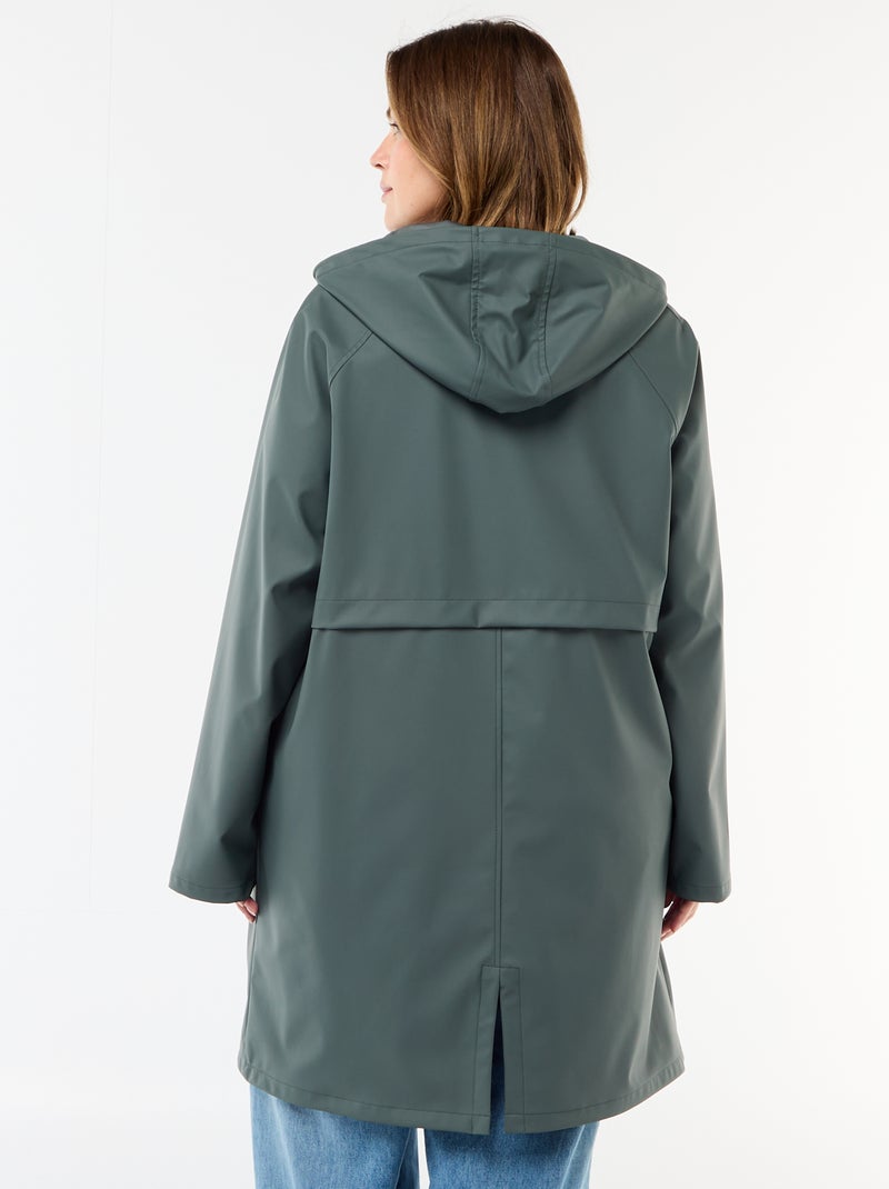 Parka lungo idrorepellente Kaki - Kiabi