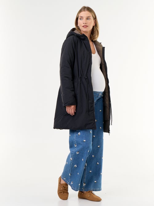Parka lungo imbottito con cappuccio - Kiabi