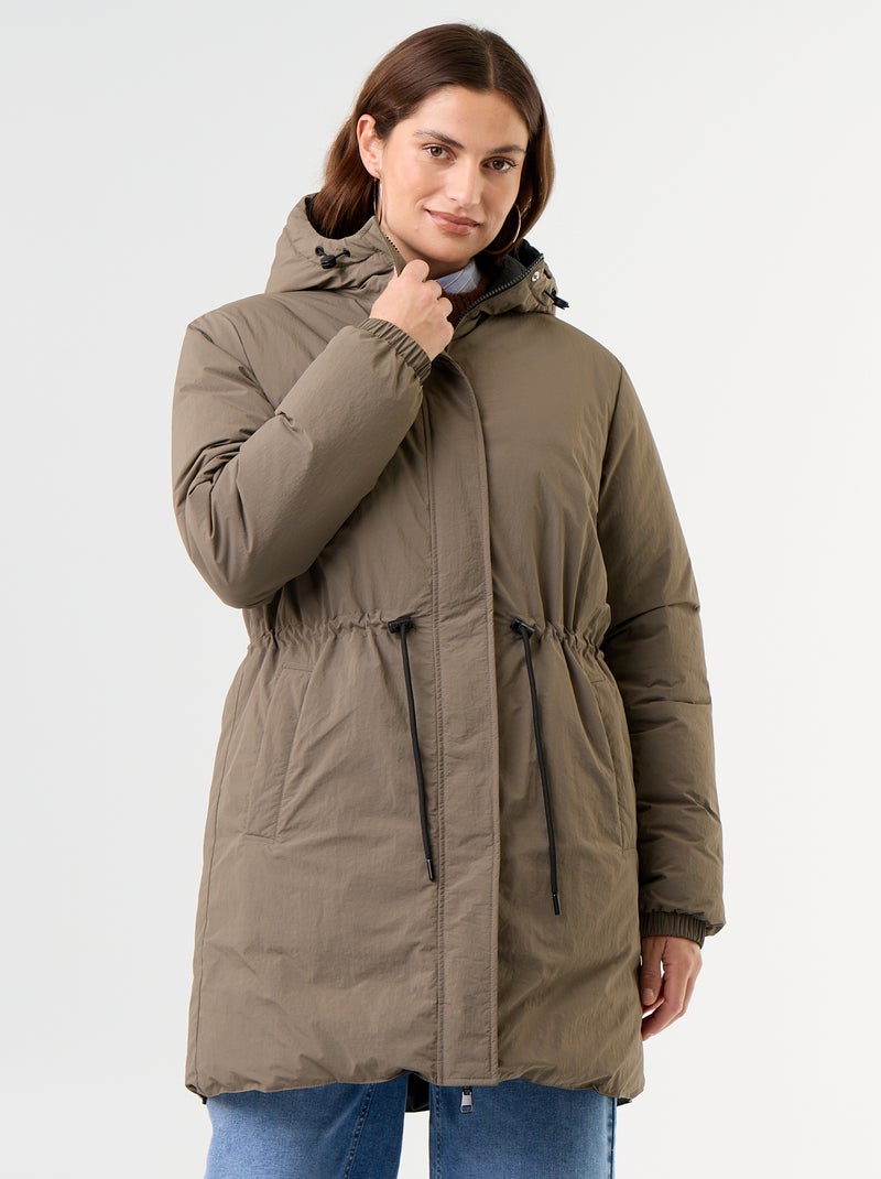 Parka lungo reversibile Verde oliva - Kiabi