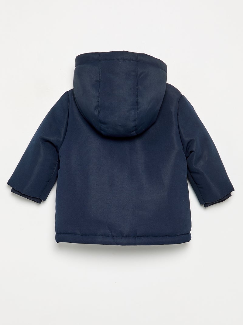Parka mit Kapuze, innen flauschig Bleu - Kiabi
