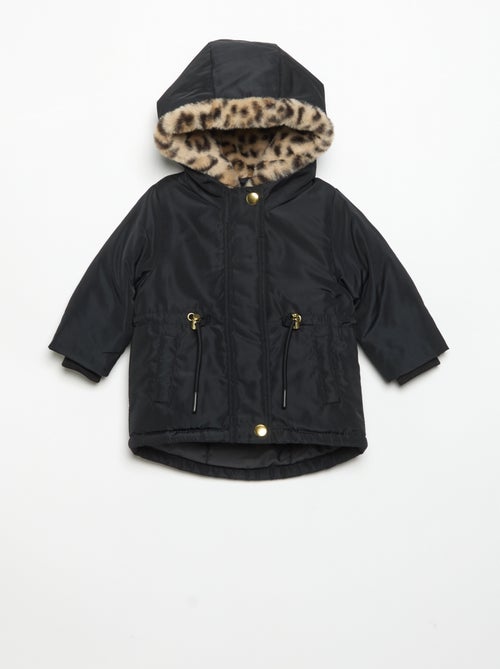 Parka mit Kapuze und Kunstfellfutter - Kiabi