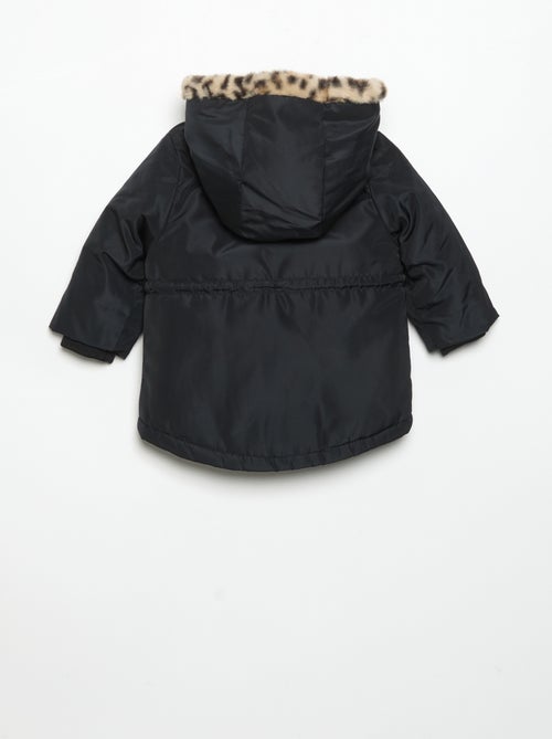 Parka mit Kapuze und Kunstfellfutter - Kiabi