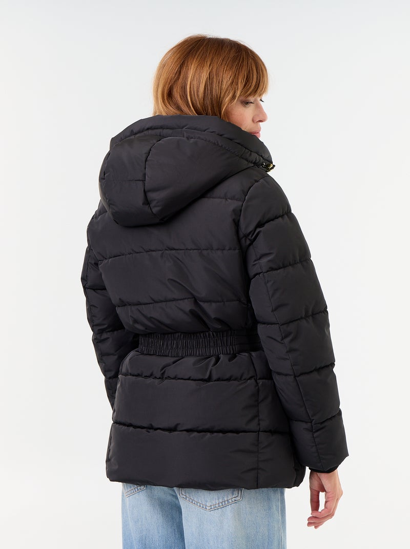 Parka mit Kapuze und Kunstfellfutter Noir - Kiabi