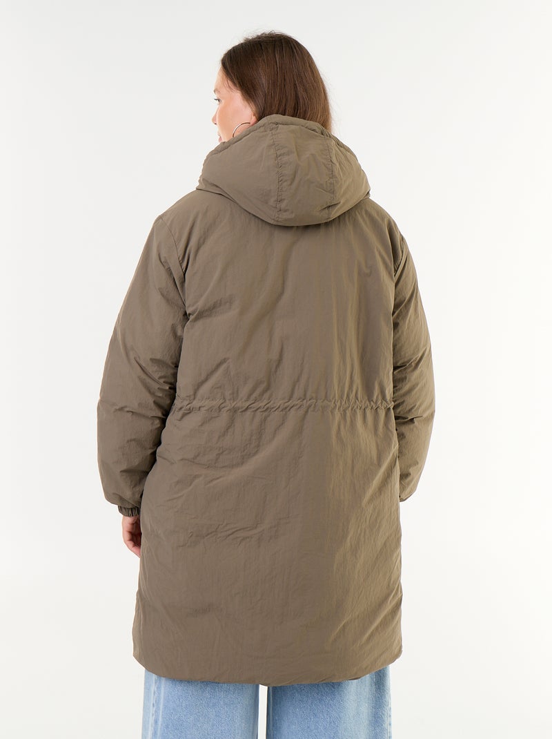 Parka tinta unita con cappuccio Verde - Kiabi