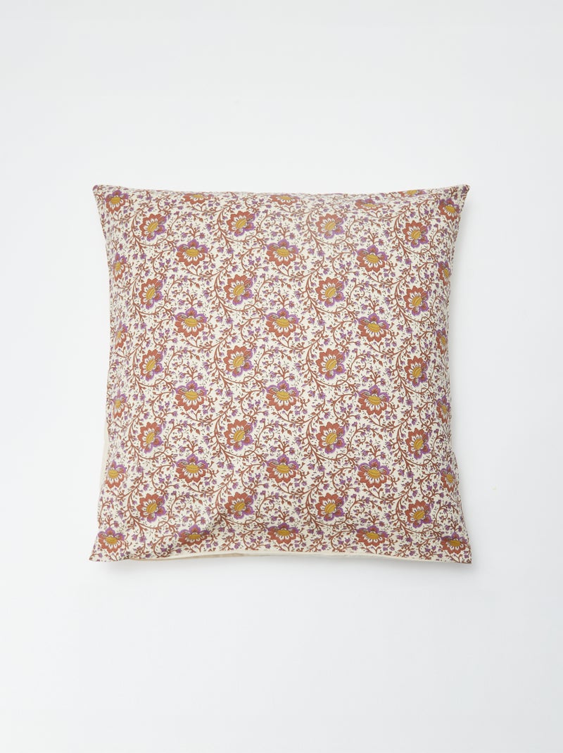Parure de lit 1 personne 140 x 200cm en coton 57 fils - Kiabi Home Beige fleuri - Kiabi